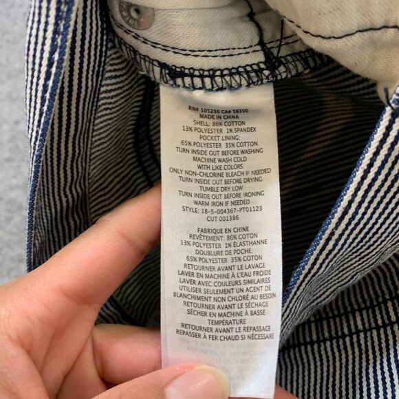 Joie Pants Womens 28 Multi Stripe Aerindis Straight Button Fly Pockets Cropped - Picture 7 of 11